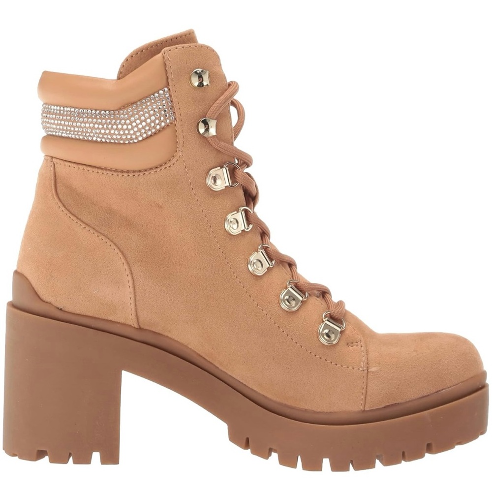 Nine West Qwork2 Women's Lug Sole Boots Natural Size 8.5 - Picture 2 of 13